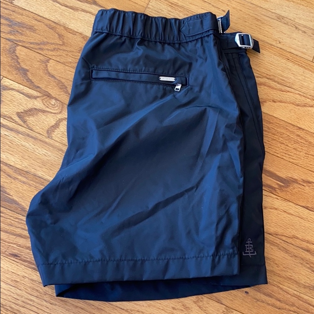 NEW swim trunks shorts Lands End black 33